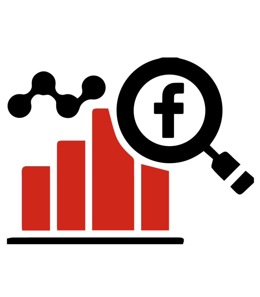 A graphical representation of Facebook Insights, charts, and performance metrics showcasing key data points related to engagement, reach, and conversion.